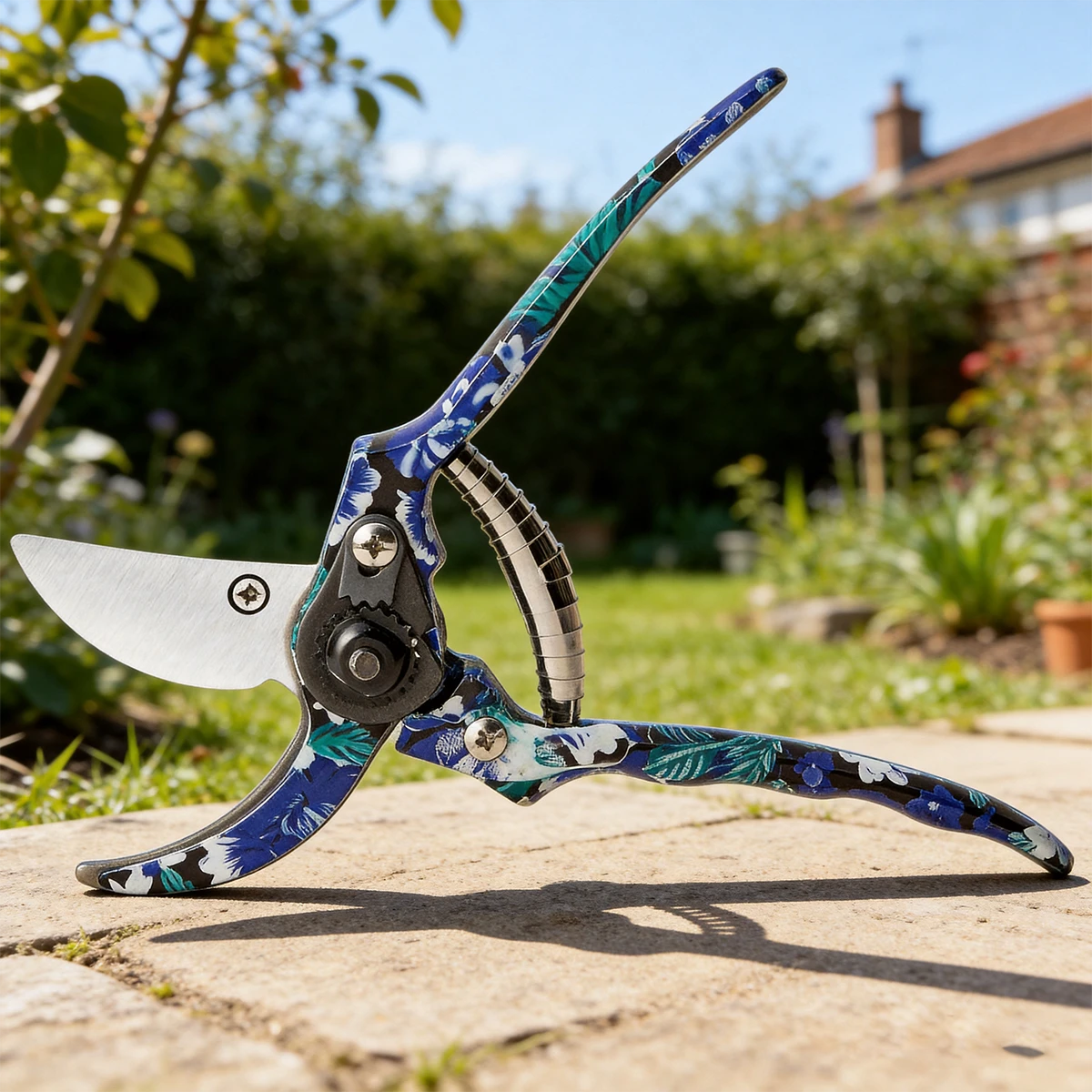 FLORA GUARD 3 Piece Aluminum Garden Tool Set with Blue Print - Trowel ...