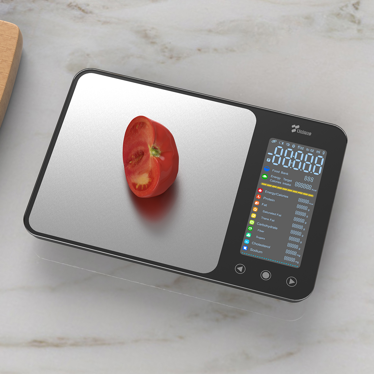 Unique Smart Nutrition Food Scale 5kg, On-Scale Nutrient Display & APP ...