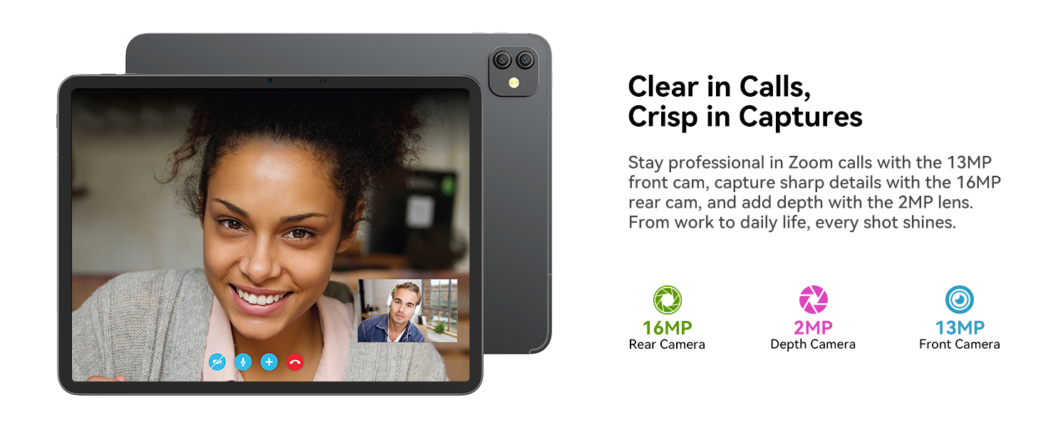 Blackview Link 8 Tablet, Android 15, 18 GB (6 12) RAM 256 GB ROM, 12,7 inch 2K FHD 2160×1600, Gemini AI MediaTek G100, 8400 mAh/PC Mod/Widevine L1/Face ID/16 MP 13 MP/GPS/OTG-gamingtablets