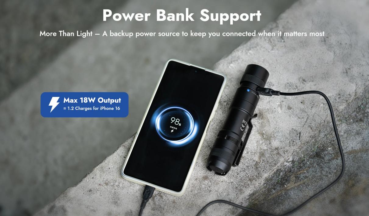 WUBEN L3 Oplaadbare LED Zaklamp, 3000 Lumen Extreem Heldere USB C Zaklamp Met 7 Modi, IP68 Handheld Zaklampen voor Tactische/Outdoor/Dog Wandelen, Gereedschap Geschenken