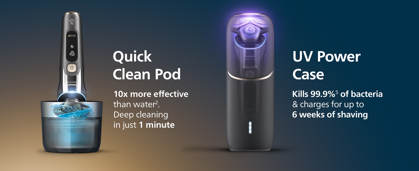 Philips i9000 Prestige Wet & Dry Shaver for Men, NanoTech 