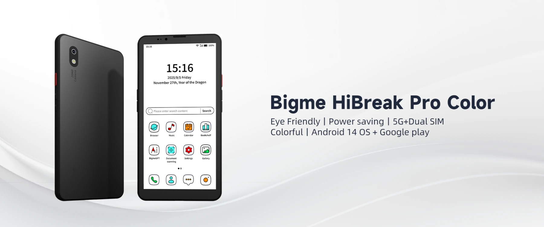 Bigme HiBreak Pro Color Display, 6.13'' E-Ink E-Book Reader