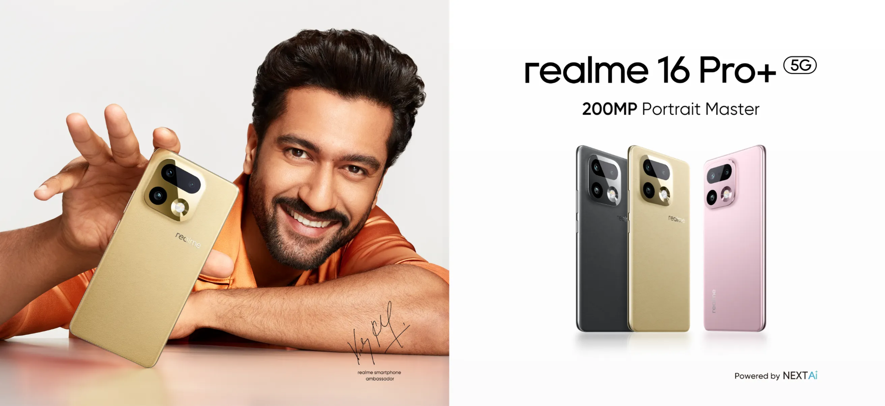 Realme 16 Pro+ 5G RMX5131 12+512GB Master Gold EU【New Launch 