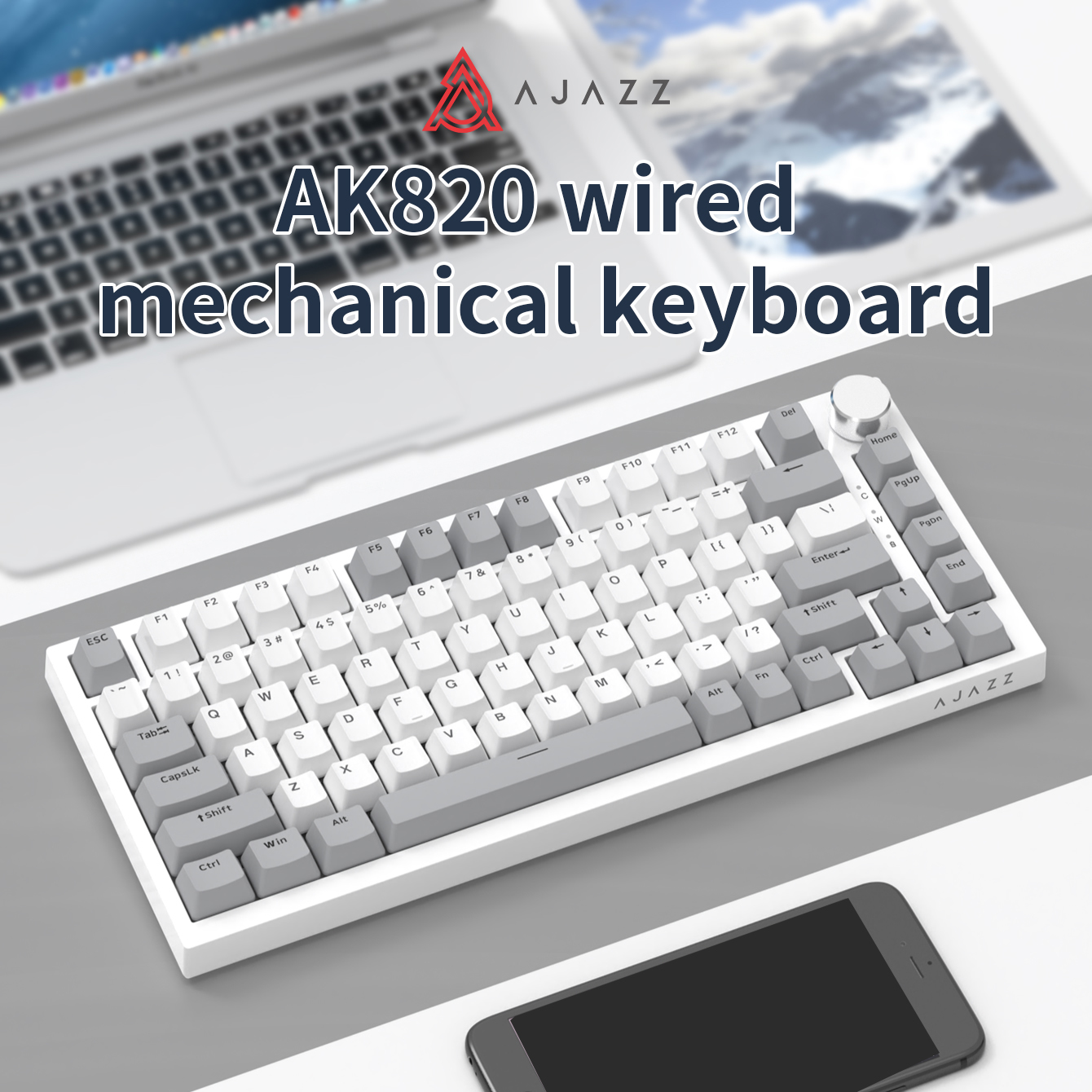 AJAZZ AK820 75% bedraad mechanisch toetsenbord, US QWERTY-indeling, hot