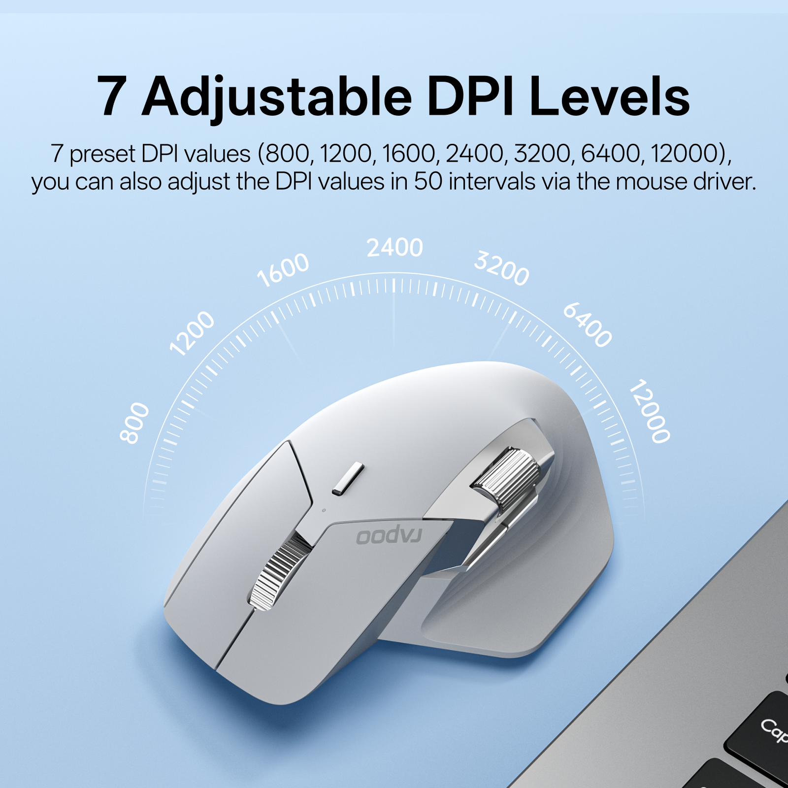 Rapoo MT760M Draadloze Muis Draadloze Muis 4000 DPI Sensor Milieuvriendelijke Oplaadbare Batterij Ergonomisch PC & Mac - Grijs Wit Rapoo MT760M Draadloze Muis Draadloze Muis 4000 DPI Sensor Milieuvriendelijke Oplaadbare Batterij Ergonomisch PC & Mac - Grijs Wit