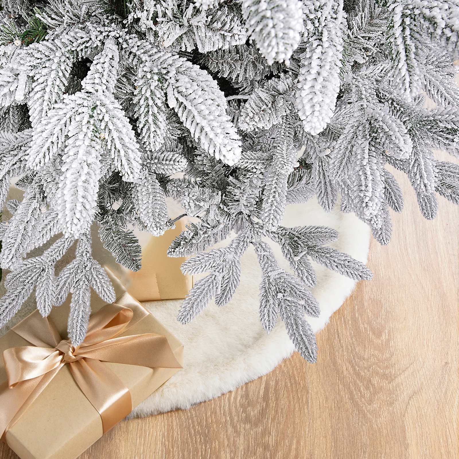 SALCAR Knstlicher Weihnachtsbaum Tanne 180 cm mit Schnee-Effekt, 300  warmweien LEDs, 1230 Zweigen (PE/PVC), Schnellaufbau-Faltsystem und  Stnder | Weihnachten | Joybuy