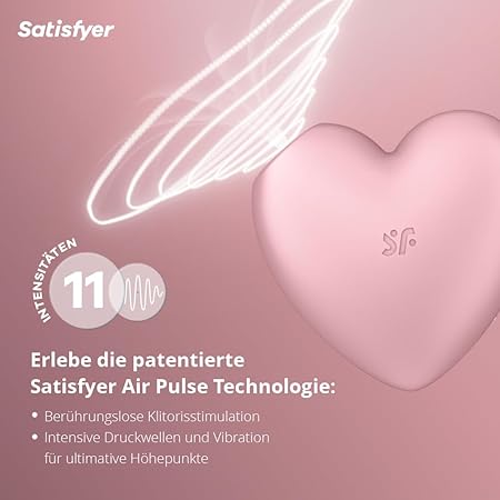 Satisfyer Cutie Heart Druckwellen-Vibrator & Vibrations Wasserdicht (IPX7)  Klitorisstimulator Sexspielzeug fr Frauen Erotisches Herzdesign Stimulator  fr Frauen | Sexspielzeug und Gerte | Joybuy