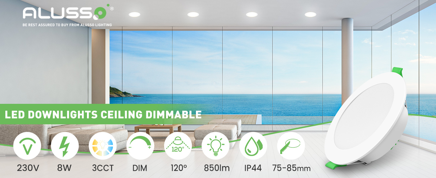 Led-inbouwspot, extra vlak, 10 W, 1000 lm, komt overeen met 100 W, gloeilamp, IP44, waterdicht, badkamer, neutraal wit 4000 K, gat 115-125 mm, AC220-240 V, voor keuken, woonkamer, slaapkamer, 20