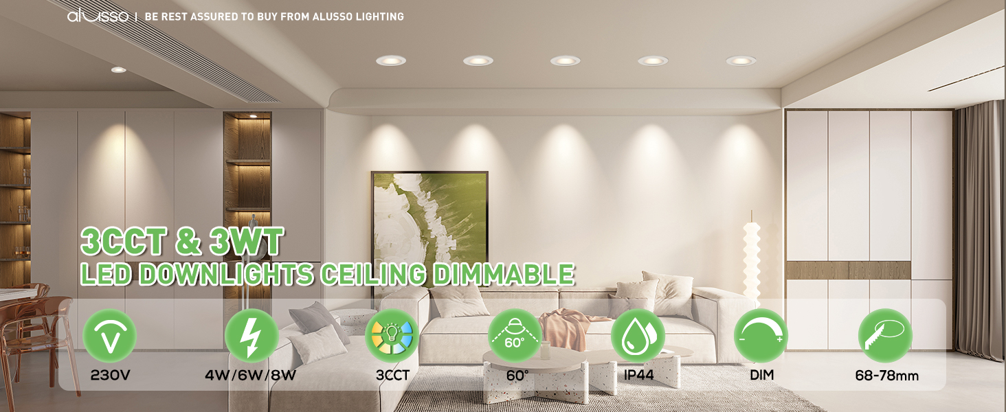 ALUSSO LIGHTING 12 stuks LED inbouwspots, 5W 350 lumen LED inbouwspot ALUSSO LIGHTING 12 stuks LED inbouwspots, 5W 350 lumen LED inbouwspot