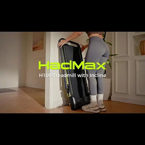 HadMax Tapis de course avec réglage d’inclinaison, 3,0 CV, tapis de course sous bureau avec poignées pliables, télécommande magnétique compacte, supporte jusqu’à 136 kg, pour bureau à domicile image 0