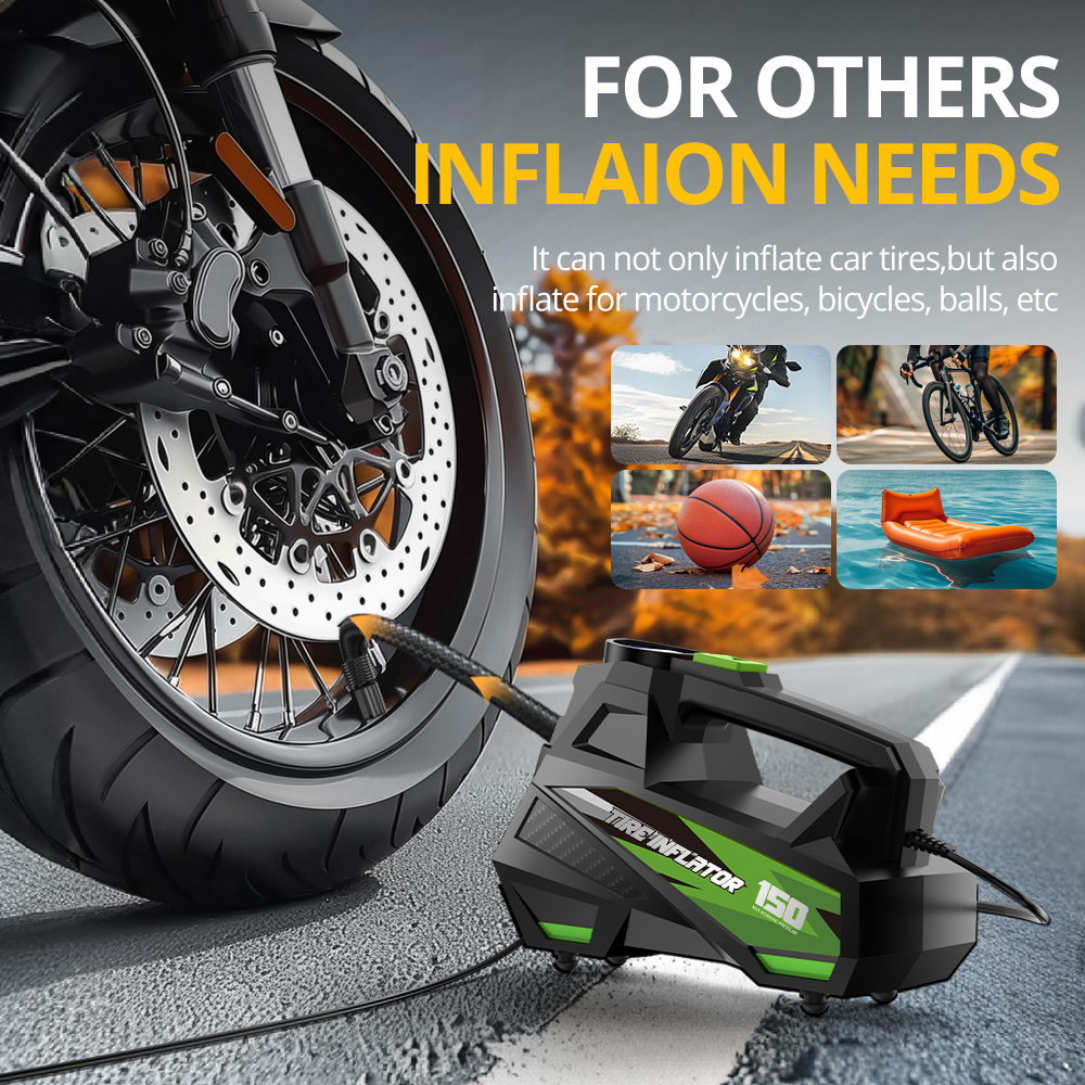 Tire Inflator Portable Air Compressor, 150PSI Cordless Air Pump For Car Tire