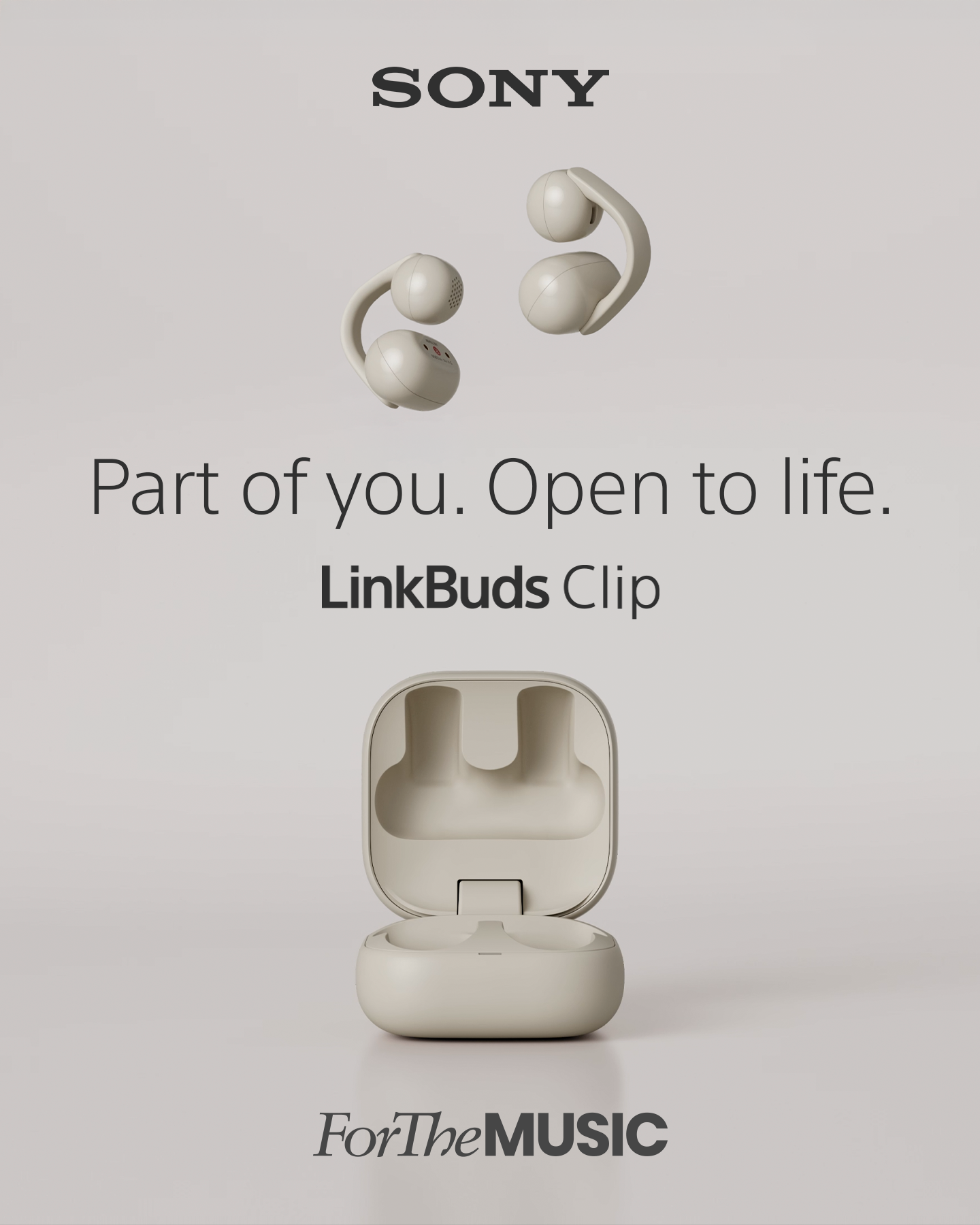 SONY LinkBuds Clip WF-L900/CZ グレージュ Sony WFLC900 Wireless Clip Headphones - Greige | Headphones