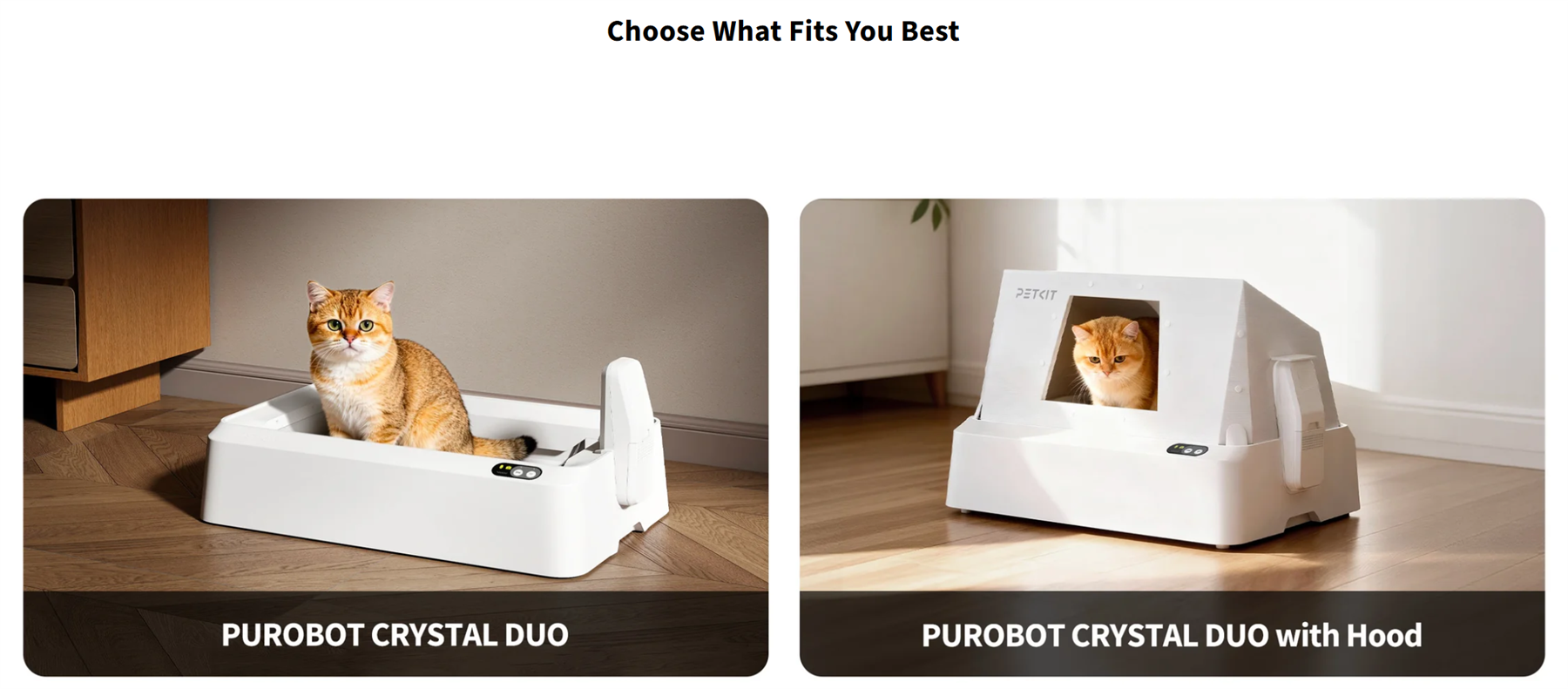 PETKIT PUROBOT CRYSTAL DUO, Hands-Free Cleaning Up to 30 Days