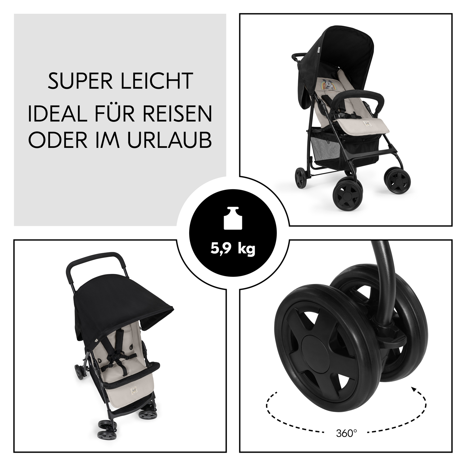 Hauck Buggy Sport - Mickey & Minnie - Schwarz | Kinderwagen | Joybuy