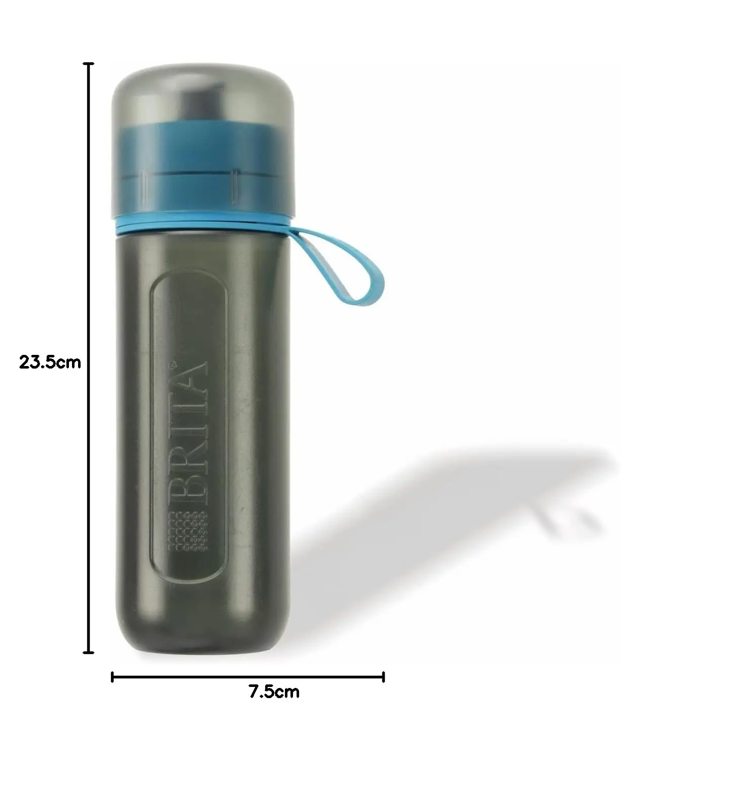 Brita Fill & Go Active Wasserfilter-Sportflasche 0,6 L Filter-Wasserflasche blau | Ernährungszubehör