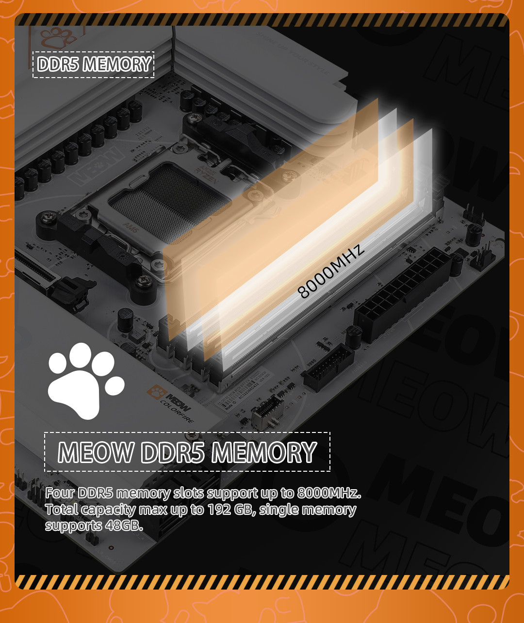 COLORFUL COLORFIRE B850M-MEOW WIFI7 V14 Carte mère, format M-ATX
