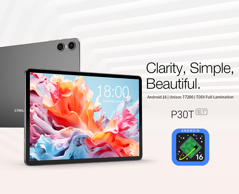 Teclast P30T タブレット 10.1インチ TECLAST P30T Case Tablet Android 16 ，10.1-inch IPS，4GB RAM