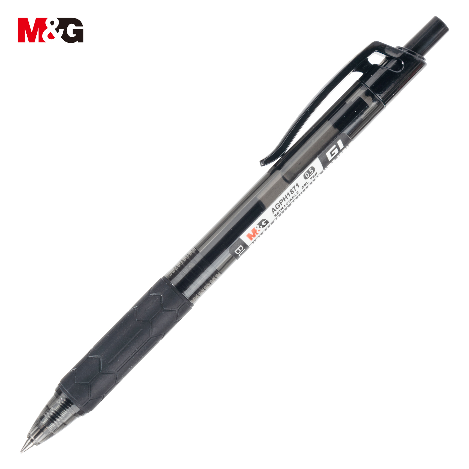 M&G G1 Lot de 12 stylos gel rétractables à encre noire, pointe fine 0,5 ...