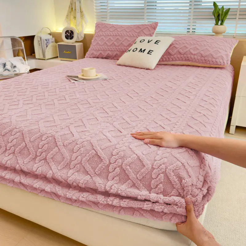Larmpat Teddy Plüsch Spannbettlaken, ganzjährig nutzbar mit tiefer Taschenkonstruktion, flauschiger Plüsch‑Komfort, warmer Matratzenbezug, rutschfest und pflegeleicht für das Schlafzimmer Hellgrau 140 x 200 cm | Laken & Kissenbezüge