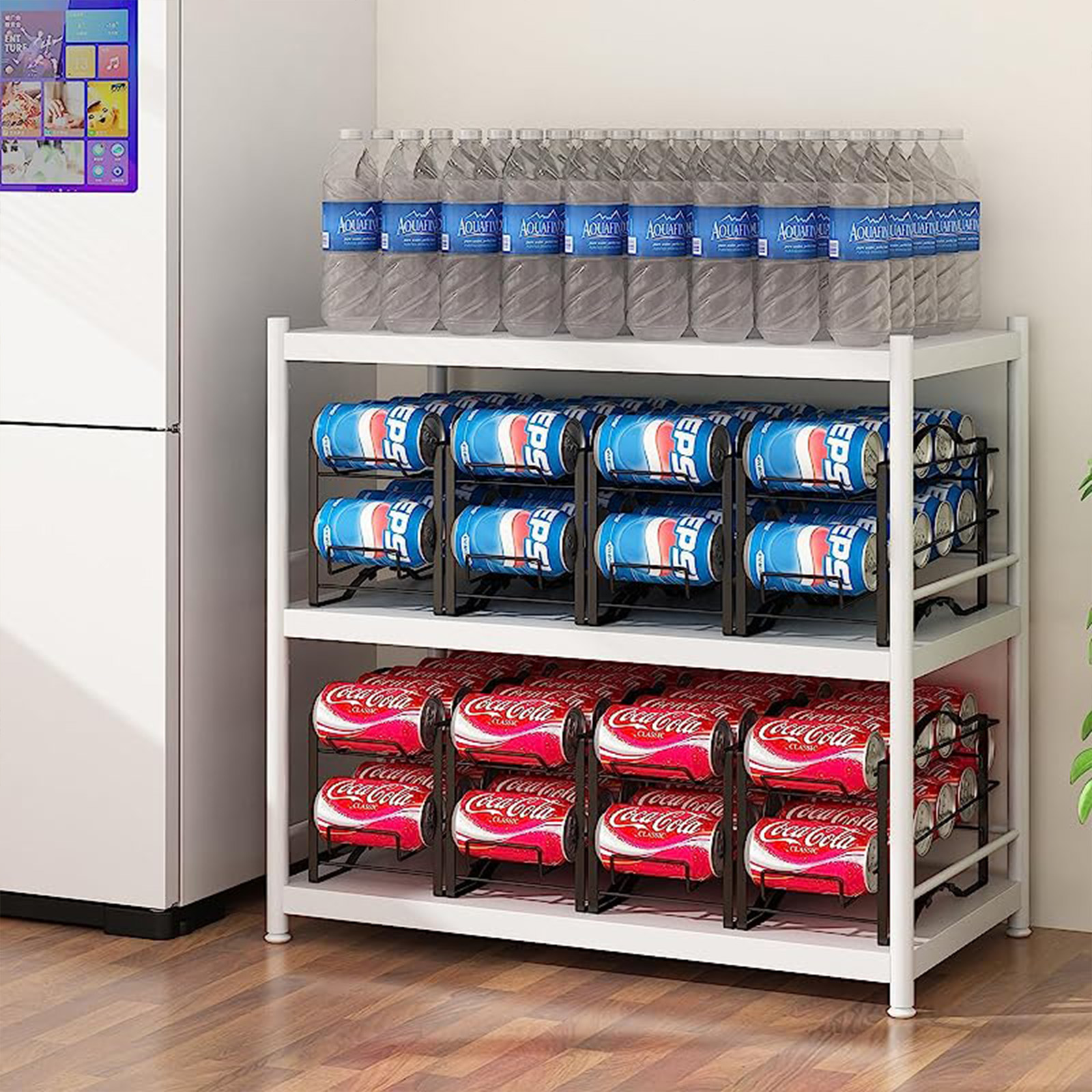 SRD Schwarze Soda-Dosenablagen, 4-teiliges Set, Neujahr-Verkauf, Top-Geschenkideen | Küchenaufbewahrung