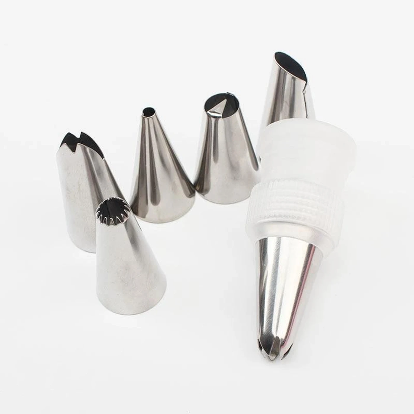 8-Piece Professional Piping Set With Stainless Steel Tips Cake ...