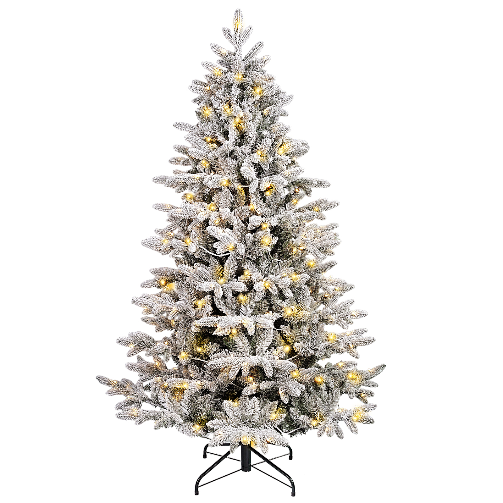 SALCAR Knstlicher Weihnachtsbaum Tanne 180 cm mit Schnee-Effekt, 300  warmweien LEDs, 1230 Zweigen (PE/PVC), Schnellaufbau-Faltsystem und  Stnder | Weihnachten | Joybuy