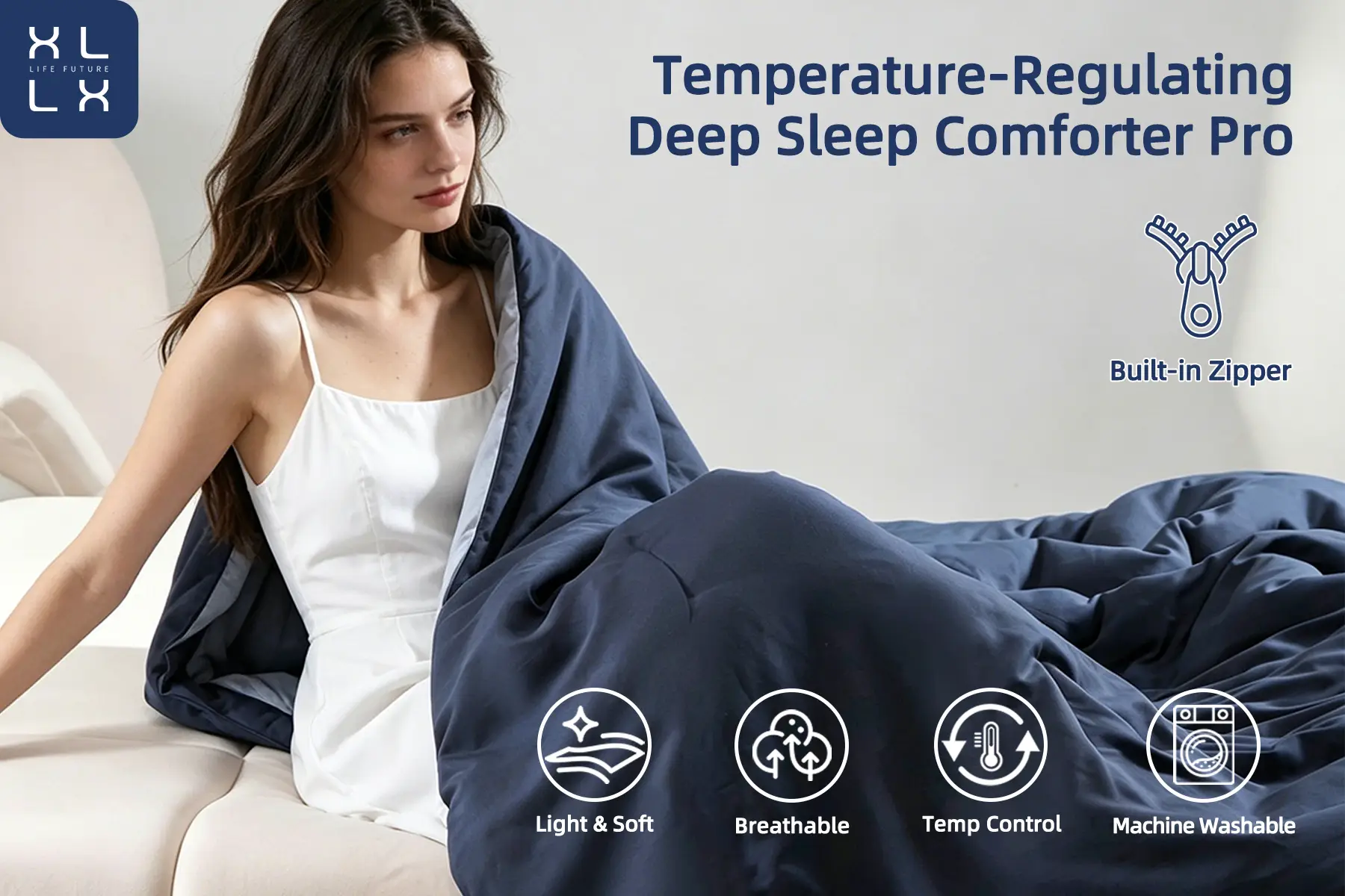 XLLX Winter Deep Sleep Pro Washable Quilt, Dual‑Layer 2‑in‑1 Zipper ...