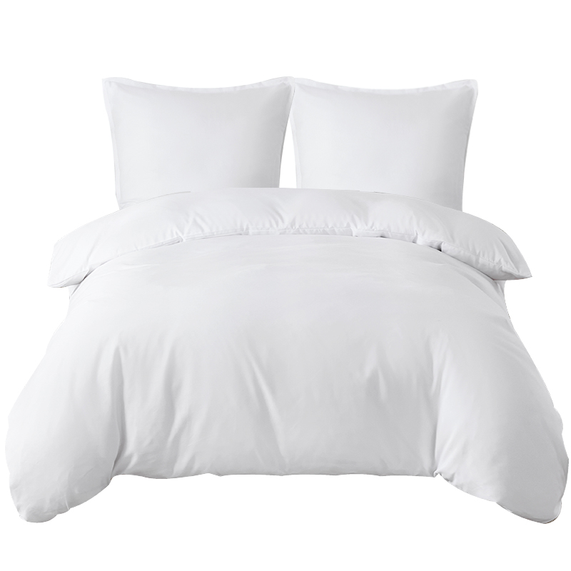 LeBonsoir Bettwäsche-Set mit Bettbezug, Weiß, 200 x 220 cm/80 x 80 cm x 2, atmungsaktiv, langlebig, weich, bequem, mit Reißverschluss, 3-teilig, inkl. 1 Bettbezug & 2 Kissenbezüge, ohne Wohndecke | Laken & Kissenbezüge