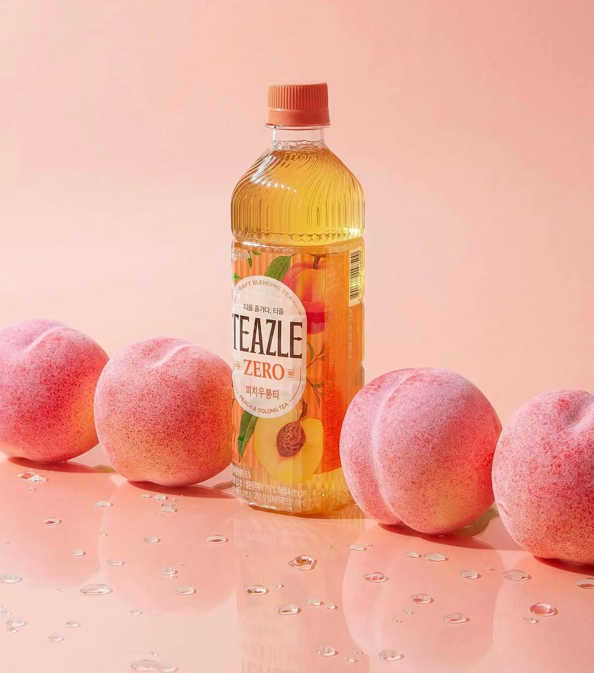 TEAZLE Zero Calorie Sugar Free Peach Oolong Tea RTD 500ml – Korean