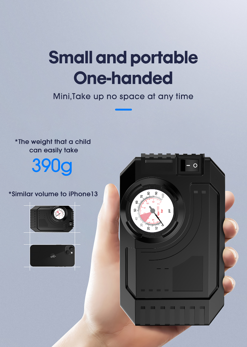 Mini Inflation Pump Portable Car Tire Inflation Tool Wired Mechanical ...