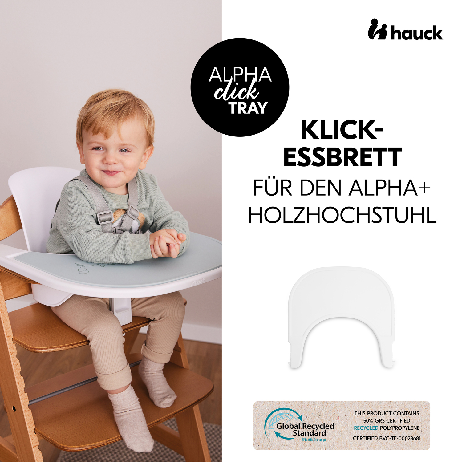 Hauck Essbrett Und Tisch Für Alpha Hochstuhl (click Tray) - White / Weiss |  Hochstühle, Sitzerhöhungen & Zubehör | Joybuy