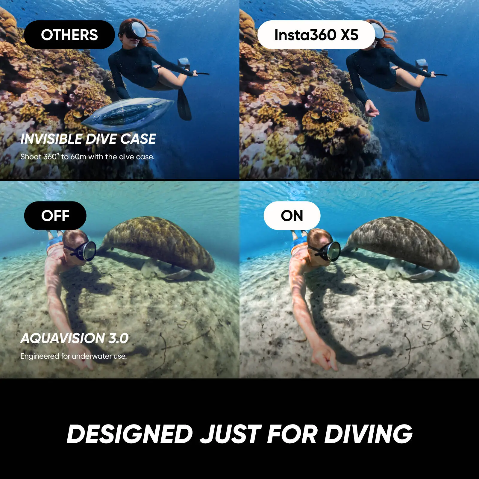 Insta360 X5-8K 360° Actionkamera, Unterwasserkamera, Sportkamera für wenig Licht, Unsichtbarer Selfie-Stick-Effekt, austauschbare Linse, 3 h Akku, mit Stabilisierung, Dreifach-KI-Chip Insta360 X5-8K 360° Actionkamera, Unterwasserkamera, Sportkamera für wenig Licht, Unsichtbarer Selfie-Stick-Effekt, austauschbare Linse, 3 h Akku, mit Stabilisierung, Dreifach-KI-Chip