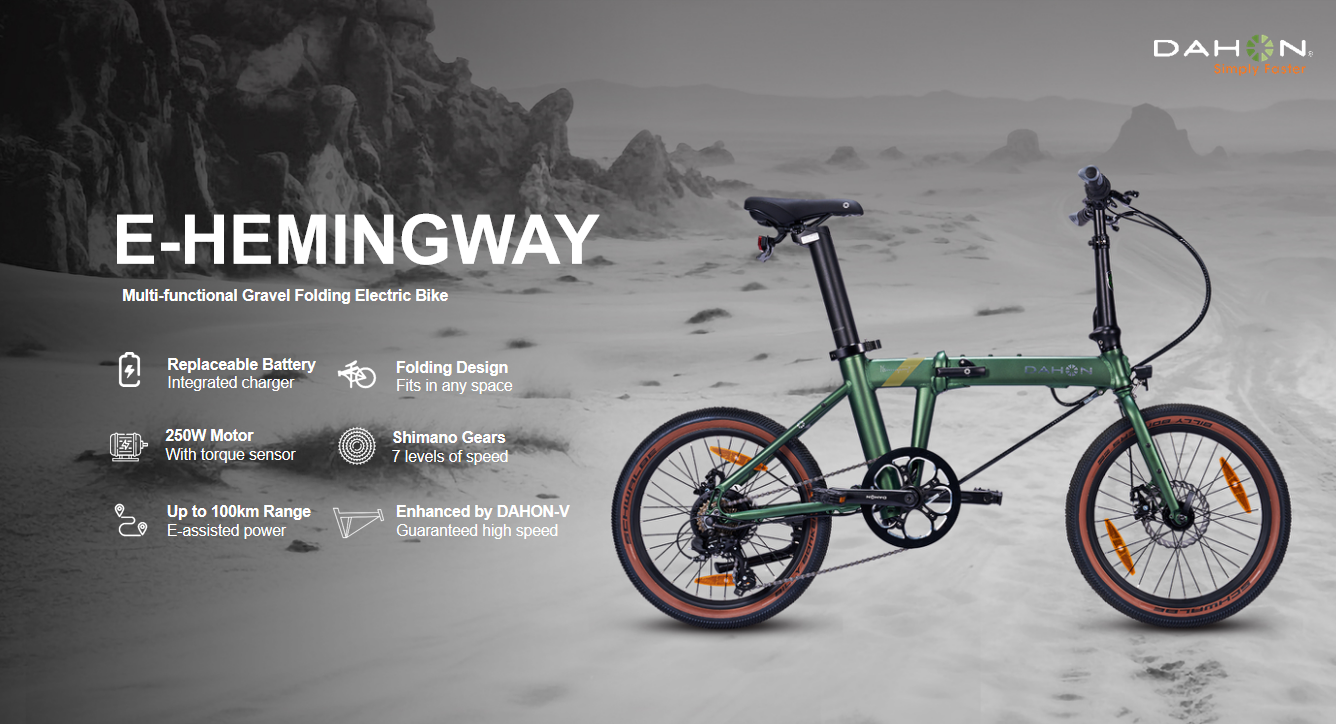 Dahon2 Insect DAHON E Hemingway elektrische vouwfiets met achternaafmotor, 36 V 9,5 ...