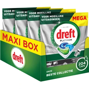Dreft Platinum Bries Vaatwastabletten - 4 x 51 stuks
