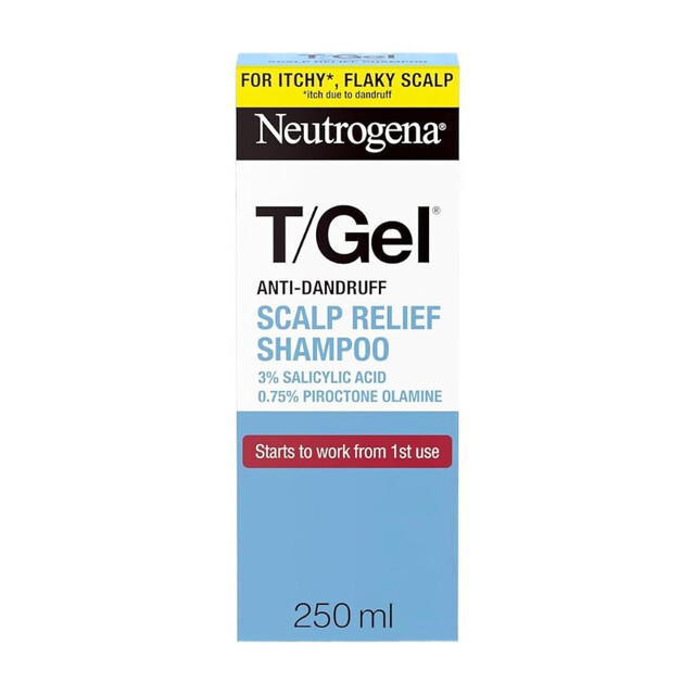 Neutrogena T/Gel Scalp Relief Shampoo for Itchy & Dry Scalp Treatment, 250ml Bottle from Dermatologist Recommended Brand