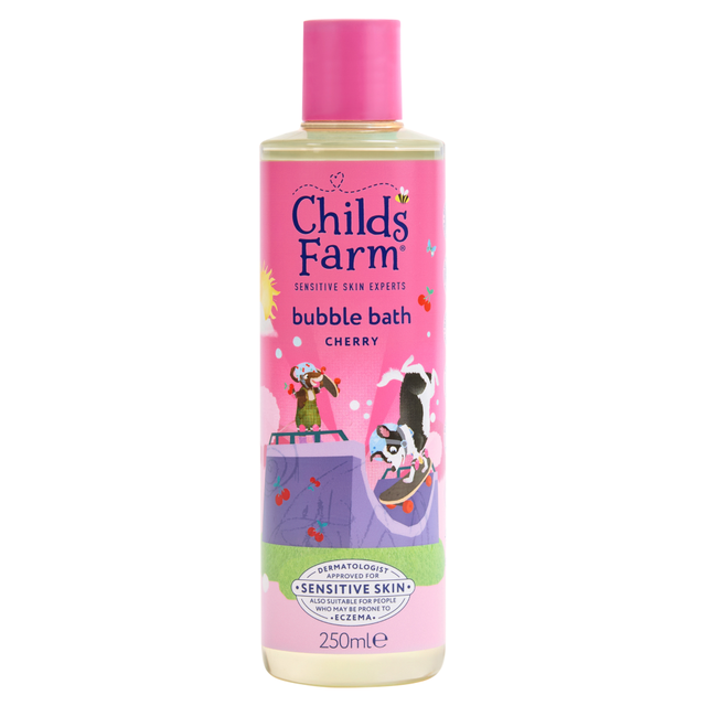 Childs Farm Baby Bubble Bath Wash, Cherry Scented for Sensitive Skin, Tear Free Formula, 250ml Bottle