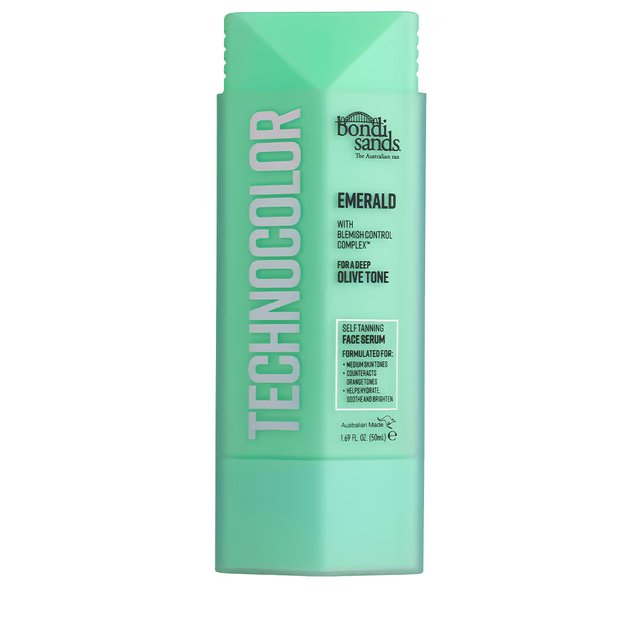 Bondi Sands Personal Care Sun Care Tanning Technocolor Emerald Self Tan Face Serum 50ml for Radiant, Natural Glow