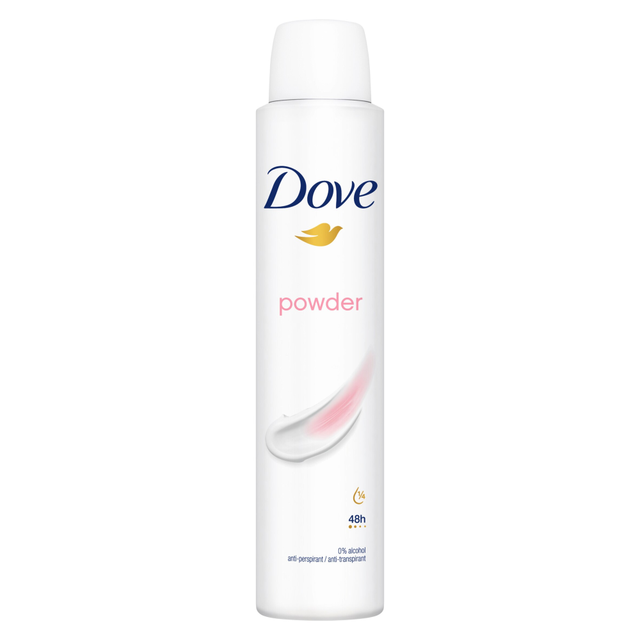 Dove Anti-Perspirant Deodorant Spray in Soft Powder, 200ml for 48-Hour Freshness and Effective Wetness Protection