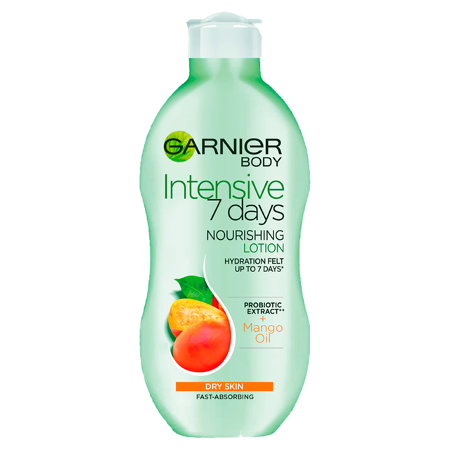 Garnier Body Lotion: Intensive 7 Days Hydrating Body Moisturizer with Mango Oil & Probiotic Extract for Smooth Skin 400ml