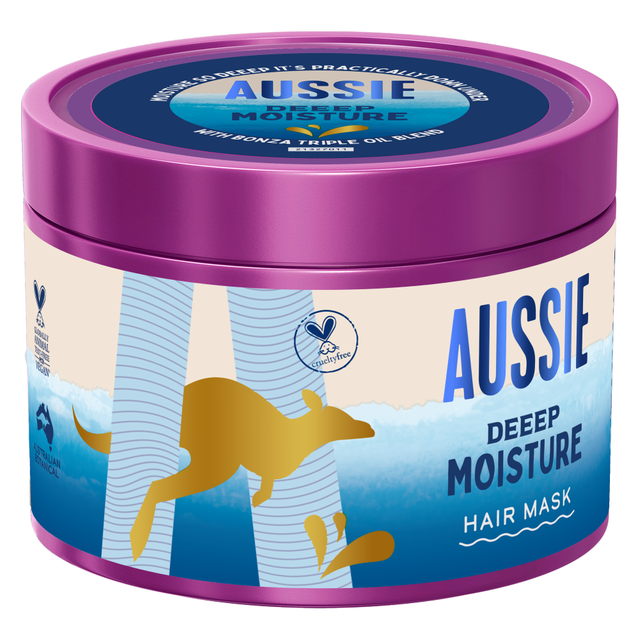 Aussie Deep Moisture Hair Mask: Vegan Hair Treatment for Intensely Hydrated, Nourished & Healthy-Looking Hair