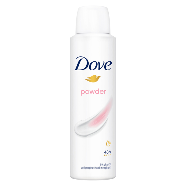 Dove Anti-Perspirant Deodorant Spray Powder 150ml for 48-Hour Odor and Wetness Protection with Skincare Benefit