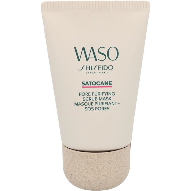 SHISEIDO WASO Satocane Gentle Scrub Mask 80ml | Exfoliating Facial Treatment for Smooth & Radiant Skin, 100% Natural Orig