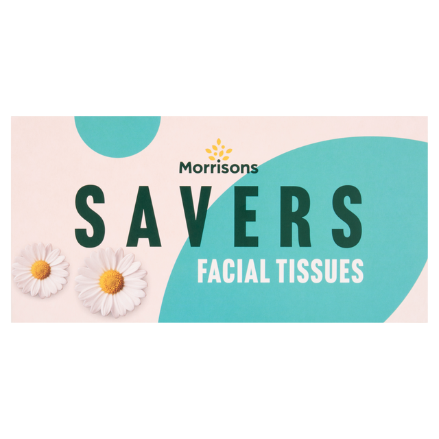 Morrisons Savers Facial Tissues Soft 2-Ply Gentle Paper Tissue Pack for Everyday Use, Ideal for Home and Office