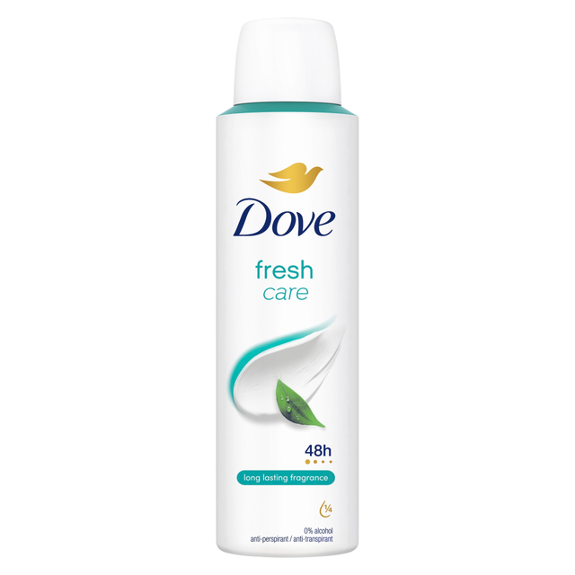 Dove Antiperspirant Deodorant Spray for women, Fresh Scent, 150 ml for Long-Lasting Protection and Soft Skin