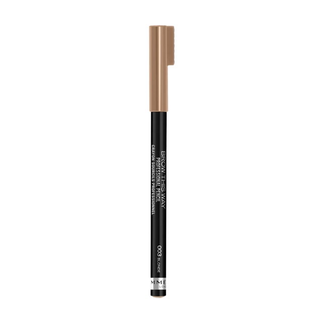 Rimmel Professional Eyebrow Pencil – This Way Brow Sculpting Pencil in 003 Blonde for Natural Looking Brows
