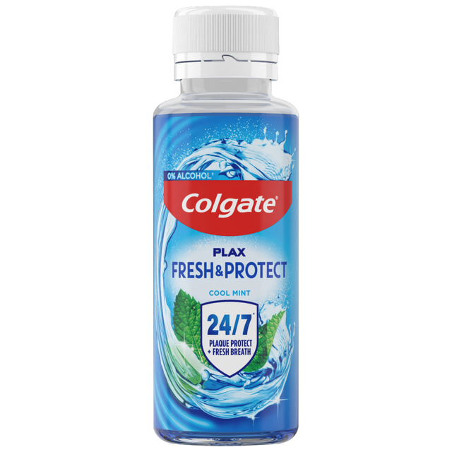 Colgate Plax Cool Mint Alcohol-Free Mouthwash, Soothing & Refreshing Oral Rinse for Healthy Gums & Fresh Breath, 100ml