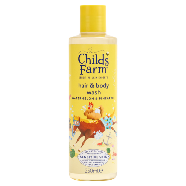 Childs Farm Baby Shampoo & Body Wash with Watermelon & Pineapple for Gentle Hair and Skin Cleansing, 250ml