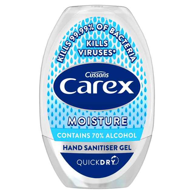 Carex Antibacterial Hand Sanitiser Gel, 50ml - Enriched with Moisture for Effective and Gentle Hand Care