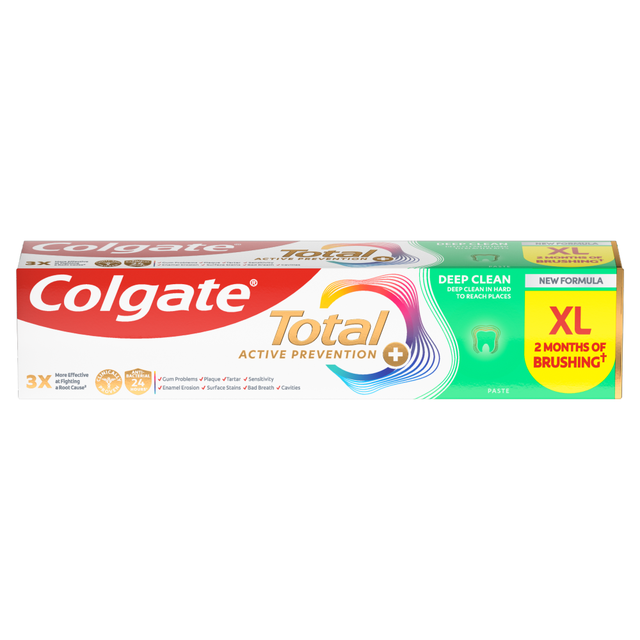 Colgate Total Active Prevention + Deep Clean Toothpaste | Personal Care Dental Care | 125ml, Deep Clean