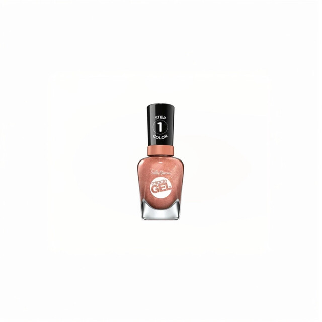 Sally Hansen Miracle Gel Nail Polish in Terra Coppa - A Shimmering Copper Shade Without a UV Lamp, 14.7ml